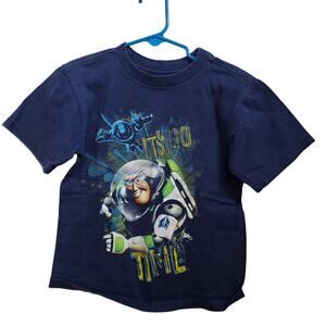 Disney toy story It's Go‎ Time buzz lightyear navy tshirt sz 4T